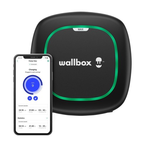 Wallbox Sienines dežes pulsaras ne większy jak 22 kW 7m czarny