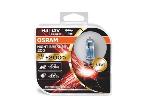 Osram Night Breaker 200 H4 60 W Halogen Osram Night Breaker 200 H4 60 W Halogen