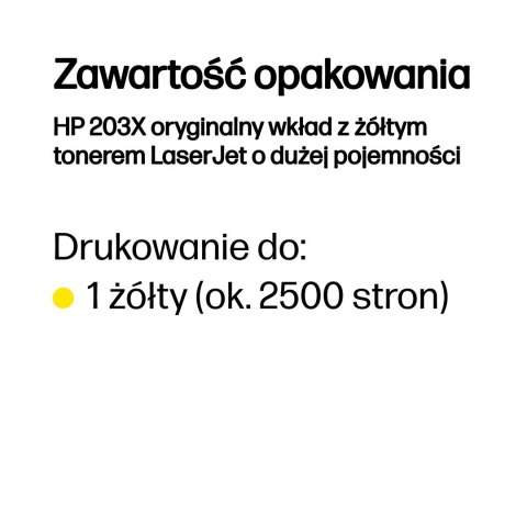 HP LaserJet 203X oryginalny wkład z żółtym tonerem o dużej pojemności