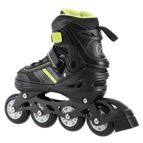 ŁYŻWOROLKI NILS EXTREME NH18191 2W1 CZARNO-LIMONKOWE ROZM. M (34-38) Z WYMIENNĄ PŁOZĄ HOKEJOWĄ