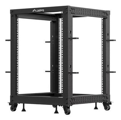 OPEN RACK 19" 15U 600X600-1100 REGULOWANY CZARNY LANBERG