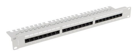 PATCH PANEL 24 PORT 1U 19" KAT.6 UTP Z ORGANIZEREM KABLOWYM SZARY LANBERG PATCH PANEL 24 PORT 1U 19" KAT.6 UTP Z ORGANIZEREM KABLOWYM SZARY LANBERG
