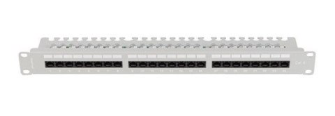 PATCH PANEL 24 PORT 1U 19" KAT.6 UTP Z ORGANIZEREM KABLOWYM SZARY LANBERG PATCH PANEL 24 PORT 1U 19" KAT.6 UTP Z ORGANIZEREM KABLOWYM SZARY LANBERG