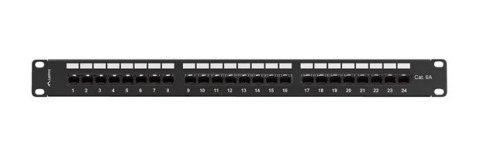 PATCH PANEL 24 PORT 1U 19" KAT.6A UTP Z ORGANIZEREM KABLOWYM CZARNY LANBERG PATCH PANEL 24 PORT 1U 19" KAT.6A UTP Z ORGANIZEREM KABLOWYM CZARNY LANBERG