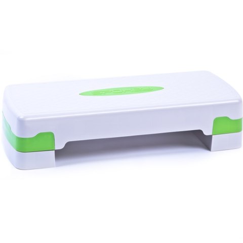 Step dwustopniowy Spokey Basic IV biało-zielony 920946 Step dwustopniowy Spokey Basic IV biało-zielony 920946
