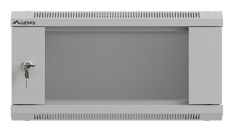 Szafa instalacyjna rack wisząca 19" 4U 540X350 szara drzwi przeszklone Lanberg (flat pack)
