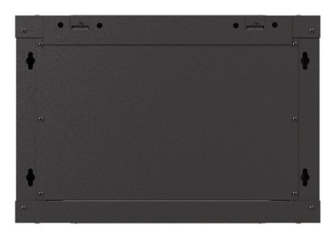 Szafa instalacyjna rack wisząca 19" 6U 540x350 czarna drzwi przeszklone LANBERG (Flat Pack)