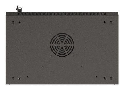 Szafa instalacyjna rack wisząca 19" 6U 540x350 czarna drzwi przeszklone LANBERG (Flat Pack)