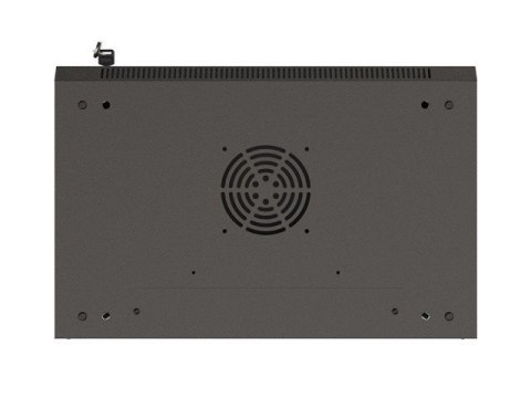 Szafa instalacyjna rack wisząca 19" 9U 540x350 czarna drzwi przeszklone Lanberg (FLAT PACK)