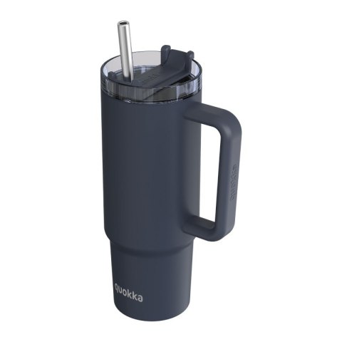 Quokka Stream - Kubek termiczny ze stali nierdzewnej 950 ml ze słomką (Graphite) Quokka Stream - Kubek termiczny ze stali nierdzewnej 950 ml ze słomką (Graphite)