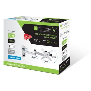 Techly ICA-LCD 104 uchwyt do telewizorów 76,2 cm (30") Srebrny