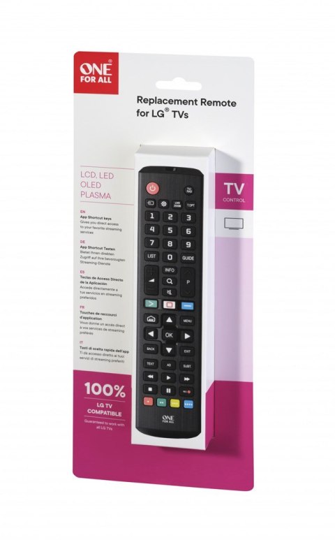 One For All TV Replacement Remotes URC4911 pilot Podczerwień Naciśnij przyciski One For All TV Replacement Remotes URC4911 pilot Podczerwień Naciśnij przyciski