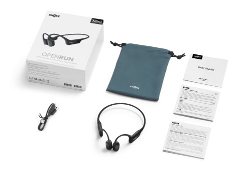 Słuchawki bezprzewodowe kostne Shokz OpenRun Mini USB-C czarne Słuchawki bezprzewodowe kostne Shokz OpenRun Mini USB-C czarne