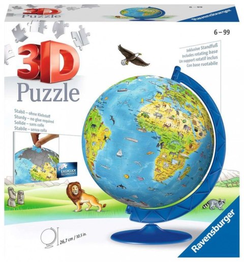 Puzzle 180 elementów 3D Kula Dziecinny globus Puzzle 180 elementów 3D Kula Dziecinny globus