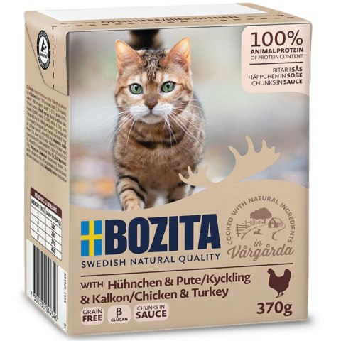BOZITA Mięsne kawałki z drobiem w sosie 370g BOZITA Mięsne kawałki z drobiem w sosie 370g
