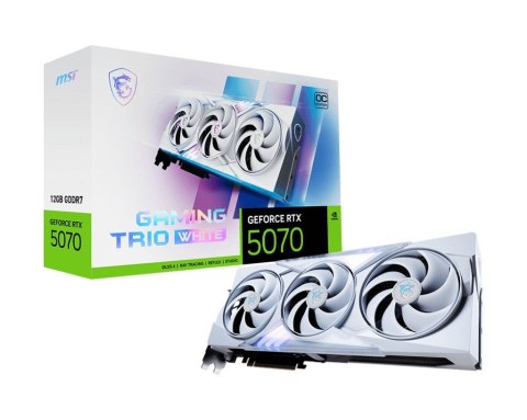 Karta graficzna GeForce RTX 5070 12G GAMING TRIO OC WHITE GDDR7 192bit Karta graficzna GeForce RTX 5070 12G GAMING TRIO OC WHITE GDDR7 192bit