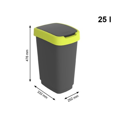 Rotho kosz na śmieci obrotowy TWIST limonkowy 25L