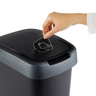 Rotho kosz na śmieci obrotowy TWIST srebrny 10L