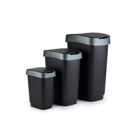 Rotho kosz na śmieci obrotowy TWIST srebrny 50L Rotho kosz na śmieci obrotowy TWIST srebrny 50L
