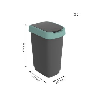 Rotho kosz na śmieci obrotowy TWIST zielony 25L