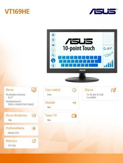 Monitor VT169HE DOTYK IPS FHD HDMI Monitor VT169HE DOTYK IPS FHD HDMI