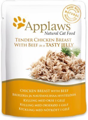APPLAWS CAT Kurczak z Wołowiną w galaretce - karma dla kota w saszetce - 70g APPLAWS CAT Kurczak z Wołowiną w galaretce - karma dla kota w saszetce - 70g