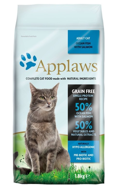 APPLAWS CAT Ryby oceaniczne i łosoś - sucha karma dla kota - 6kg