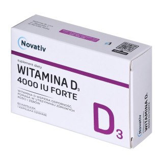 Novativ Witamina D3 Forte 4000 IU Forte 60 kaps.