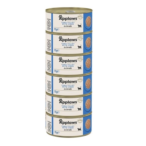 Applaws Cat Tin Tuna with Crab 6x70g Applaws Cat Tin Tuna with Crab 6x70g