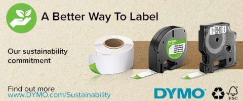 DYMO D1 - Standard Etykiety - Czerwony na białym - 12mm x 7m