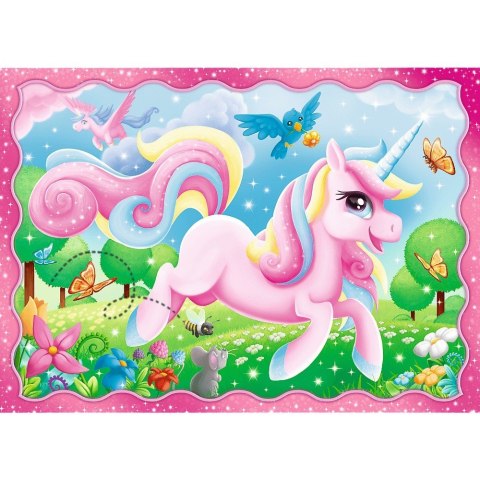 Puzzle 4w1 Jednorożce i magia Puzzle 4w1 Jednorożce i magia