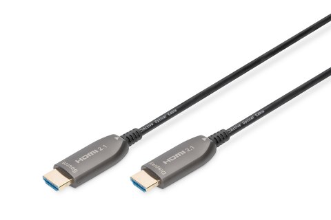 Kabel połączeniowy hybrydowy HDMI 2.1 Ultra High Speed 8K60Hz UHD HDMI A/HDMI A M/M czarny 15m Kabel połączeniowy hybrydowy HDMI 2.1 Ultra High Speed 8K60Hz UHD HDMI A/HDMI A M/M czarny 15m