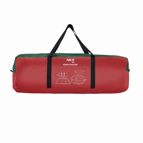Namiot kempingowy NILS CAMP Rocker NC6013 3 osobowy zielono-czerwony