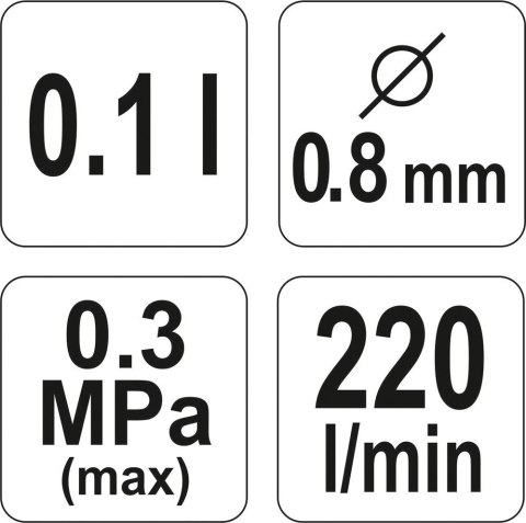 Pistolet Lakierniczy 1/4" 0,1l YATO Pistolet Lakierniczy 1/4" 0,1l YATO