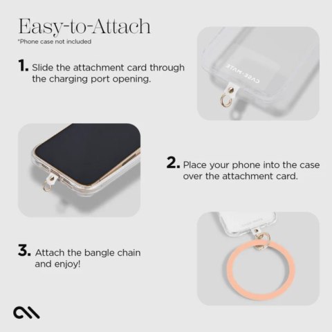 Case-Mate Phone Bangle - Brelok / bransoletka na nadgarstek do smartfona (Peach) Case-Mate Phone Bangle - Brelok / bransoletka na nadgarstek do smartfona (Peach)