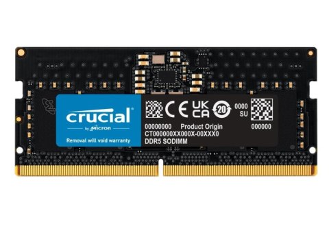 Crucial CT8G48C40S5 moduł pamięci 8 GB 1 x 8 GB DDR5 4800 MHz Crucial CT8G48C40S5 moduł pamięci 8 GB 1 x 8 GB DDR5 4800 MHz