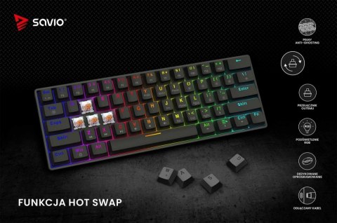 Klawiatura mechaniczna BLACKOUT X2 OUTEMU Peach Silent, Hot Swap