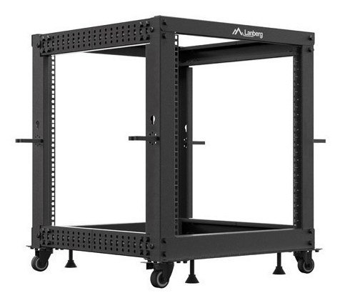 OPEN RACK 19" 12U 600X600-1100 REGULOWANY CZARNY LANBERG