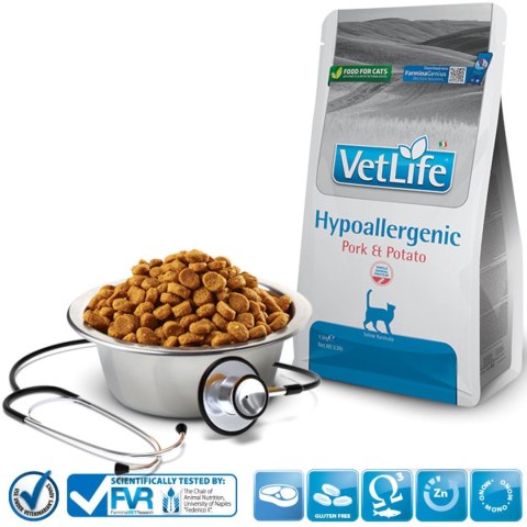 FARMINA VET Life Hypoallergenic Feline Pork & Potato - sucha karma dla kota - 1,5 kg FARMINA VET Life Hypoallergenic Feline Pork & Potato - sucha karma dla kota - 1,5 kg
