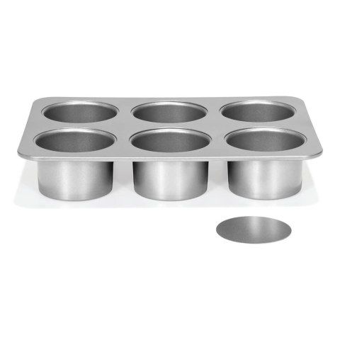 PATISSE SILVER-TOP Forma na 6 mini serniczków z wyjmowanym spodem PATISSE SILVER-TOP Forma na 6 mini serniczków z wyjmowanym spodem