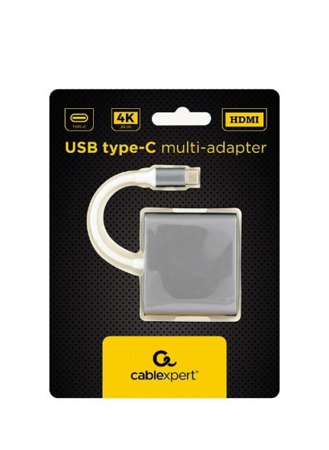 GEMBIRD GEMBIRD MULTI ADAPTER USB TYP-C (M) -> USB TYP-C; USB 3.0; HDMI SZARY GEMBIRD GEMBIRD MULTI ADAPTER USB TYP-C (M) -> USB TYP-C; USB 3.0; HDMI SZARY