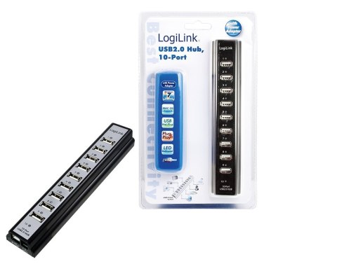 LogiLink UA0096 huby i koncentratory 480 Mbit/s Czarny LogiLink UA0096 huby i koncentratory 480 Mbit/s Czarny