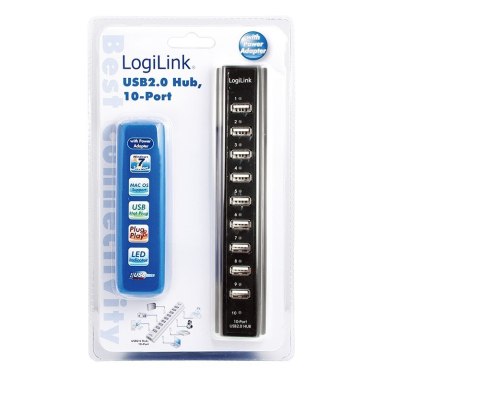 LogiLink UA0096 huby i koncentratory 480 Mbit/s Czarny LogiLink UA0096 huby i koncentratory 480 Mbit/s Czarny