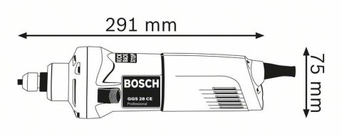 Szlifierka prosta BOSCH GGS 28 CE 650W 10000 RPM (0601220100) Szlifierka prosta BOSCH GGS 28 CE 650W 10000 RPM (0601220100)
