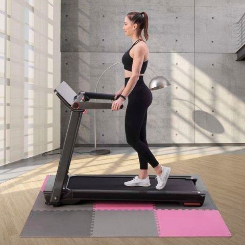 Mata puzzle Multipack One Fitness MP10 różowo-szare 9 elementów 10 mm
