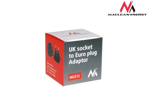 Przejściówka adapter EU na UK MCE72 Czarna