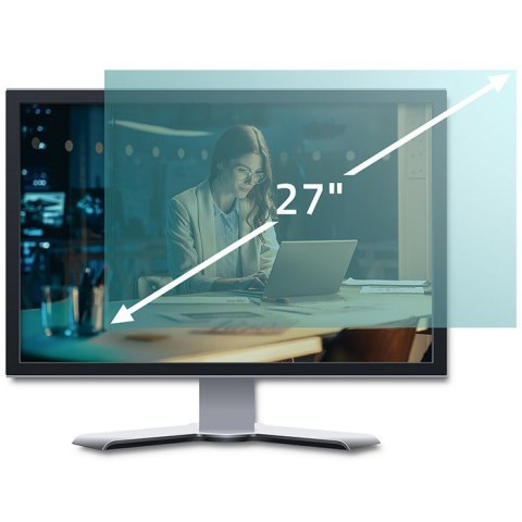 Qoltec 51049 Filtr światła niebieskiego 27" | 16:9 | Ochrona wzroku | Anti Glare Qoltec 51049 Filtr światła niebieskiego 27" | 16:9 | Ochrona wzroku | Anti Glare