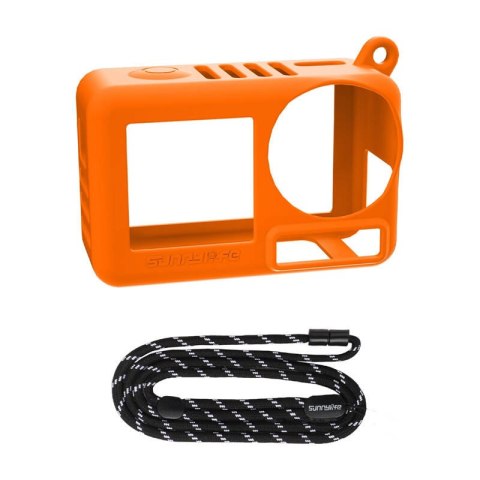 Silikonowe etui z paskiem Sunnylife OA5-BHT885-C do OSMO ACTION 5 PRO (pomarańczowy) Silikonowe etui z paskiem Sunnylife OA5-BHT885-C do OSMO ACTION 5 PRO (pomarańczowy)