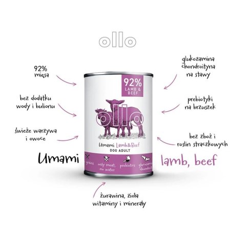 Ollo Umami Jagnięcina i Wołowina 400 g promo Ollo Umami Jagnięcina i Wołowina 400 g promo