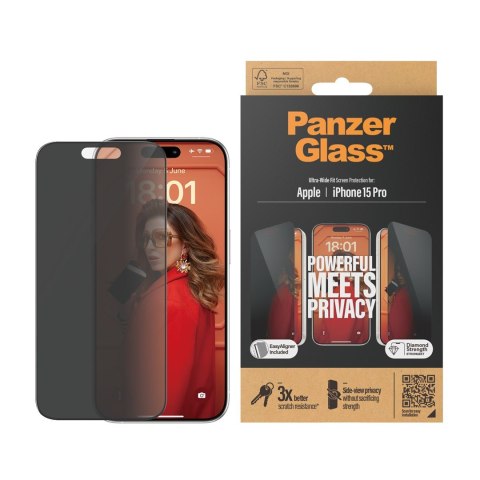 PanzerGlass Ultra Wide Fit Privacy Przezroczysta ochrona ekranu Apple 1 szt. PanzerGlass Ultra Wide Fit Privacy Przezroczysta ochrona ekranu Apple 1 szt.